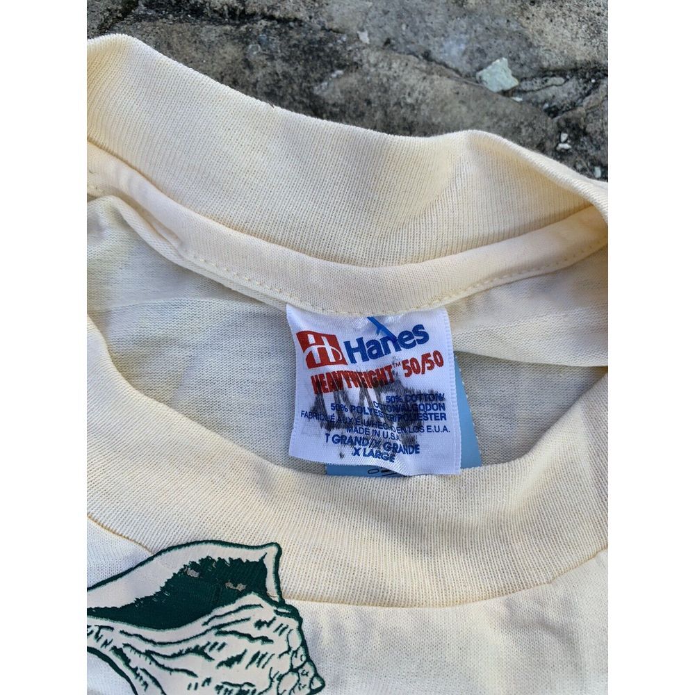 Vintage 90's Lot Of 2 Florida Seashell Summer T-Shirt XL Hanes Made USA - Picture 5 of 12